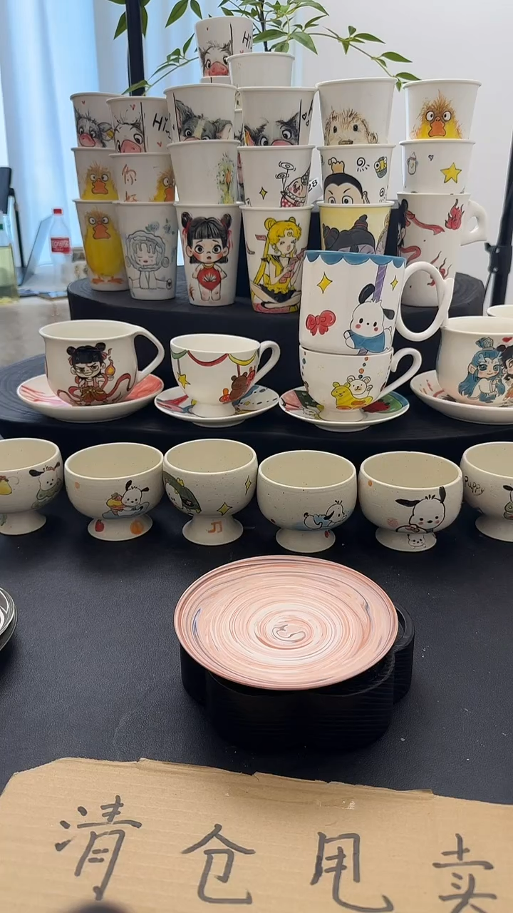 纯手工爱*墨纯手工绘制陶瓷杯