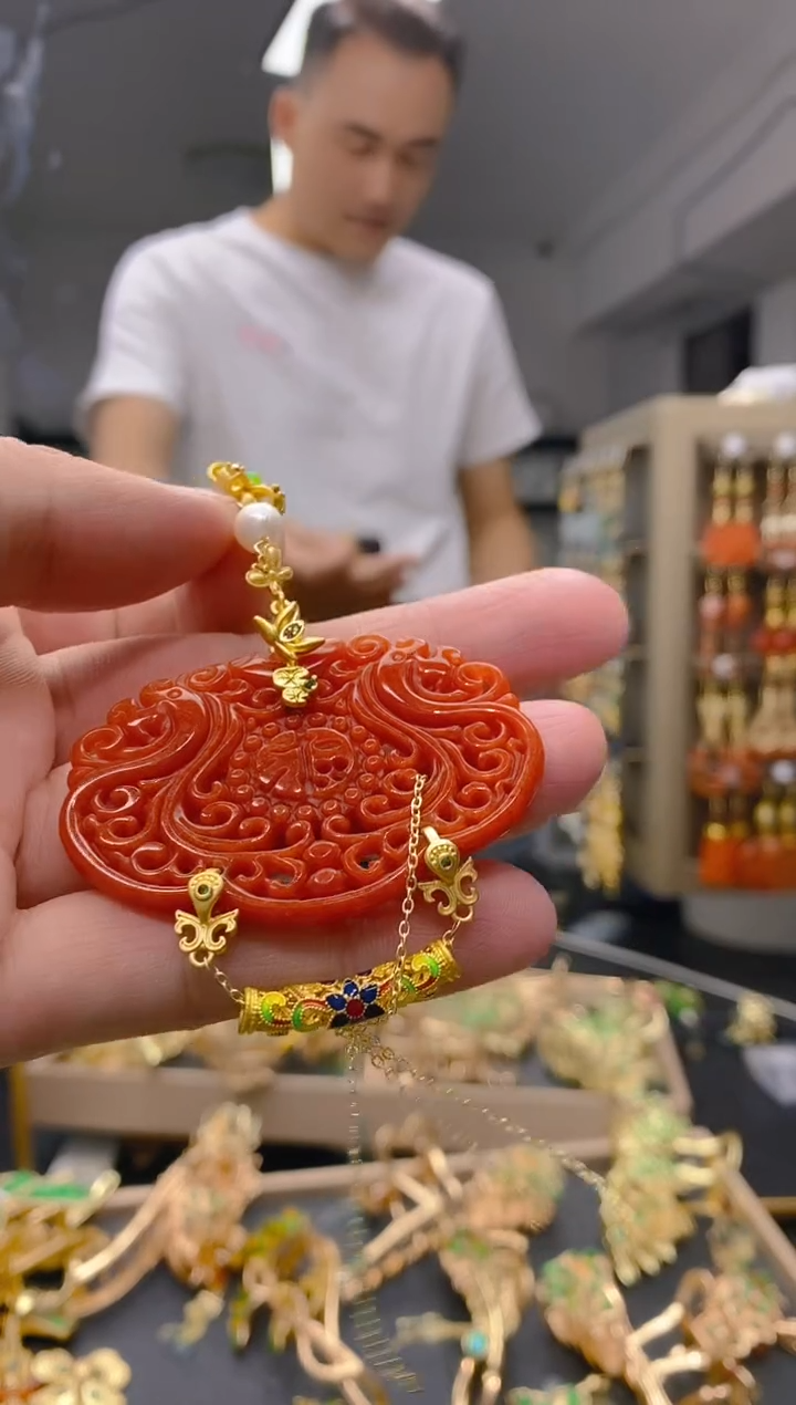【闪购商品】翡翠耳饰合金0265翡翠压襟