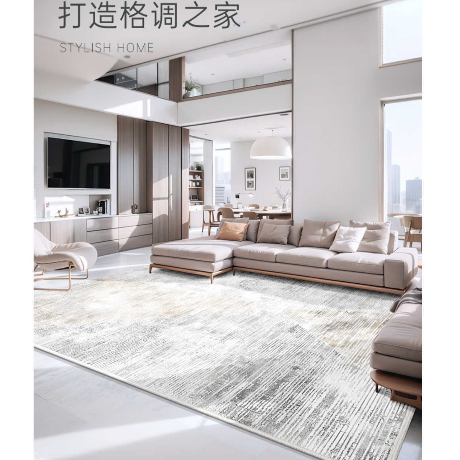 防水机织客厅轻奢高级卧室沙发茶几法式复古防水地毯客厅地毯