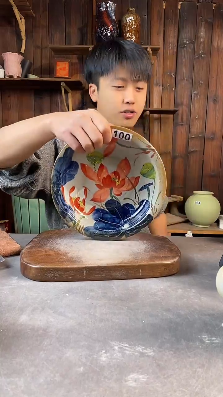 碗100，手工手绘，超值陶瓷