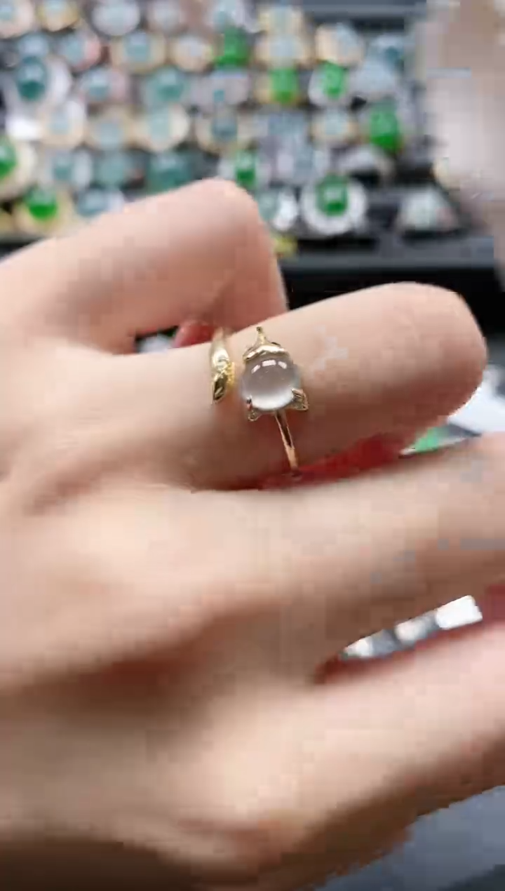 【闪购商品】翡翠戒指银S925镶嵌54151