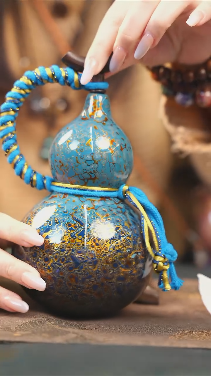 【闪购商品】RA198漆艺酒葫芦不包手串及旋转底座