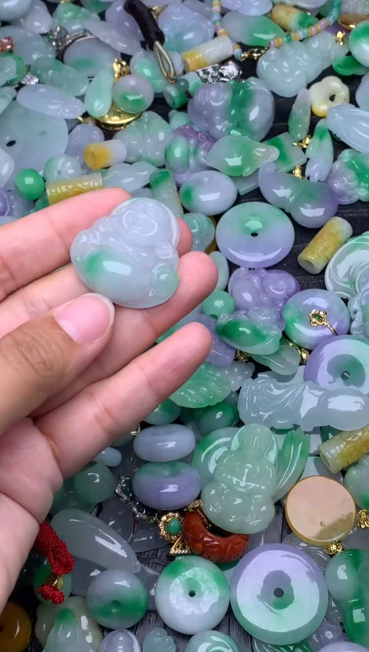 翡翠未镶嵌颈饰天然缅甸翡翠吊坠