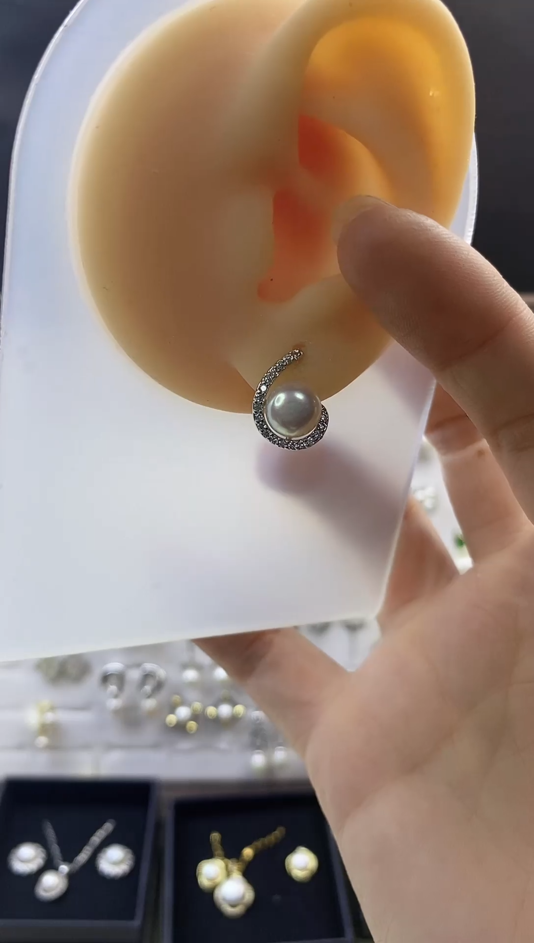 合金耳饰淡水珍珠101