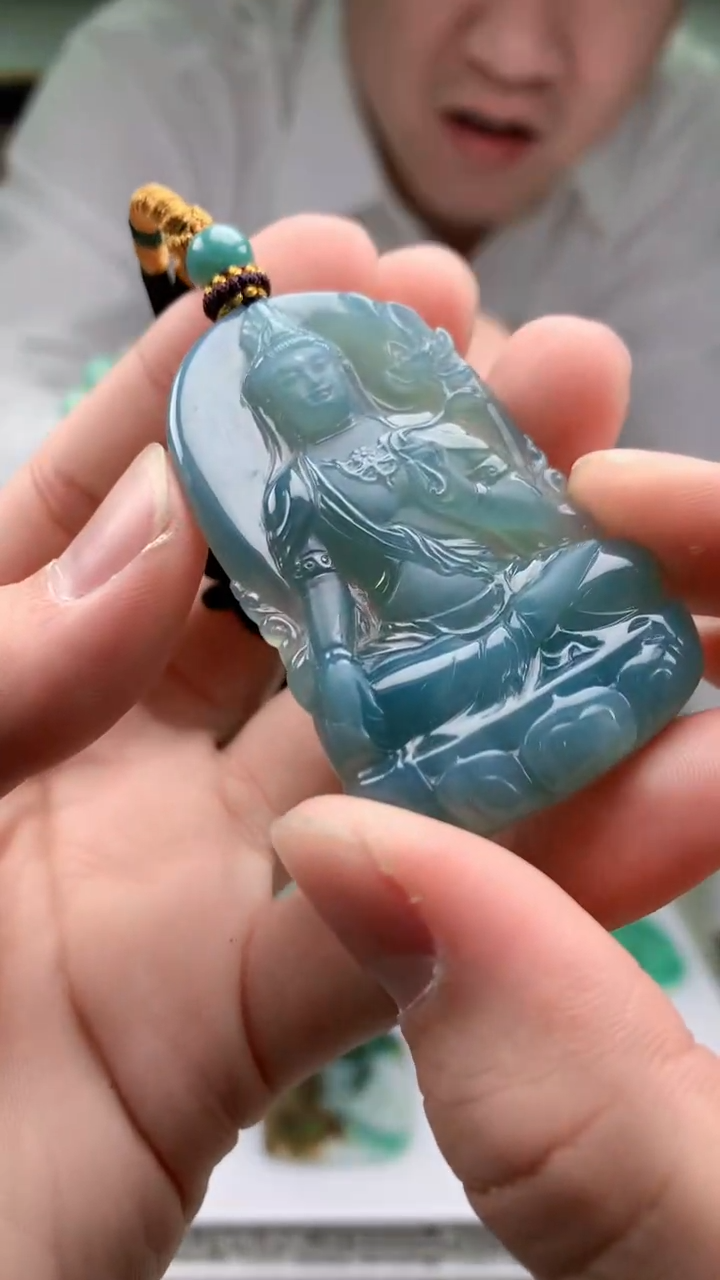 【闪购商品】定制翡翠未镶嵌5028bb-毛货挂件