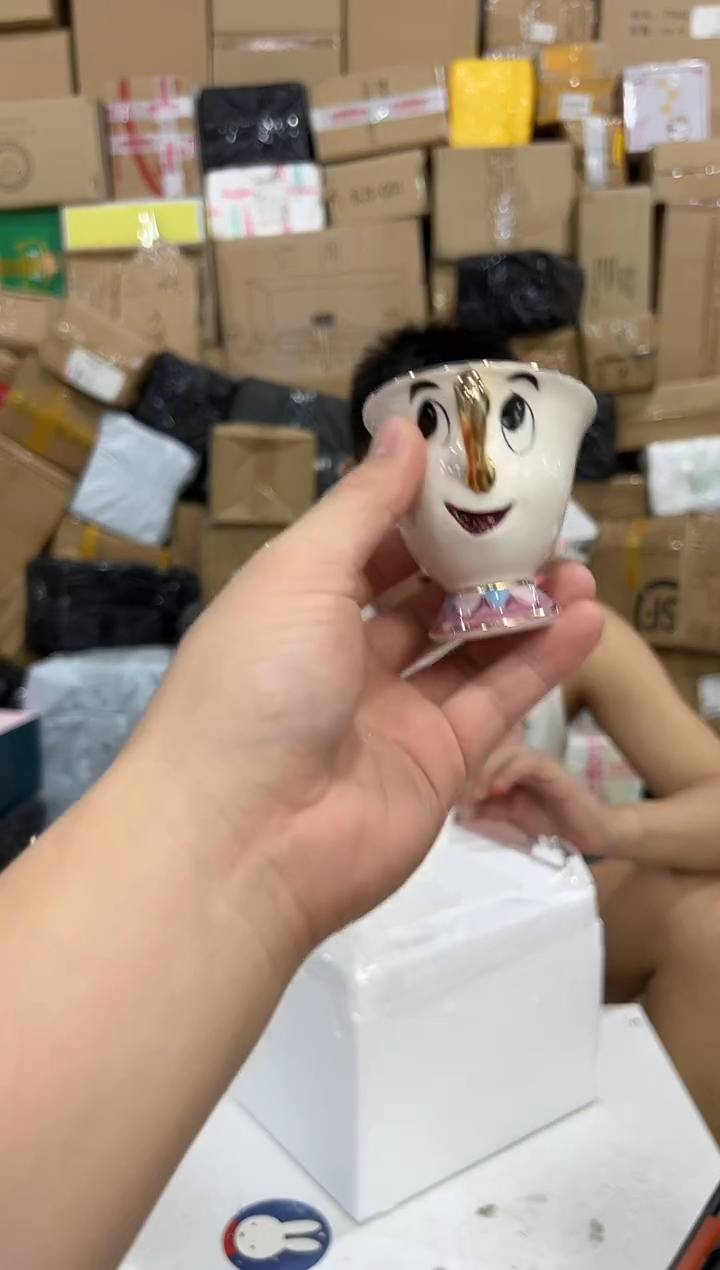 瓷片金边阿奇杯 陶瓷