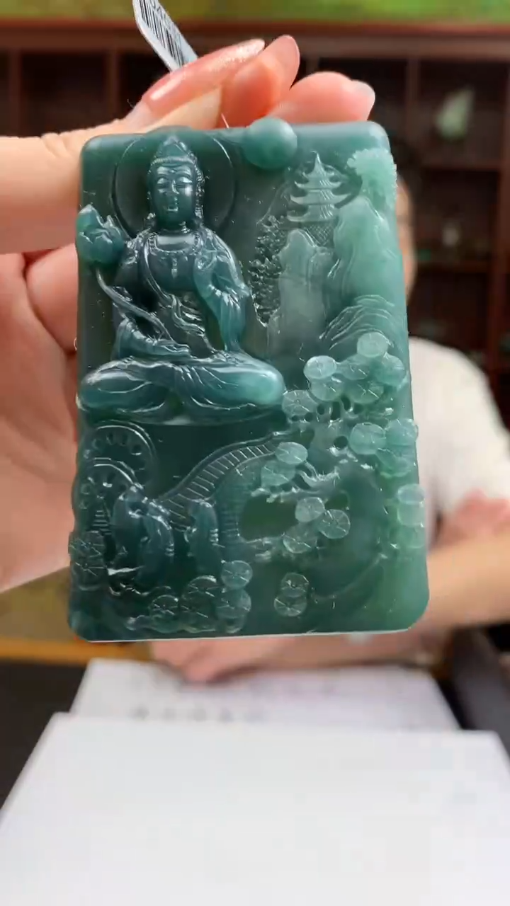 【闪购商品】定制翡翠未镶嵌1049ry-毛货挂件34