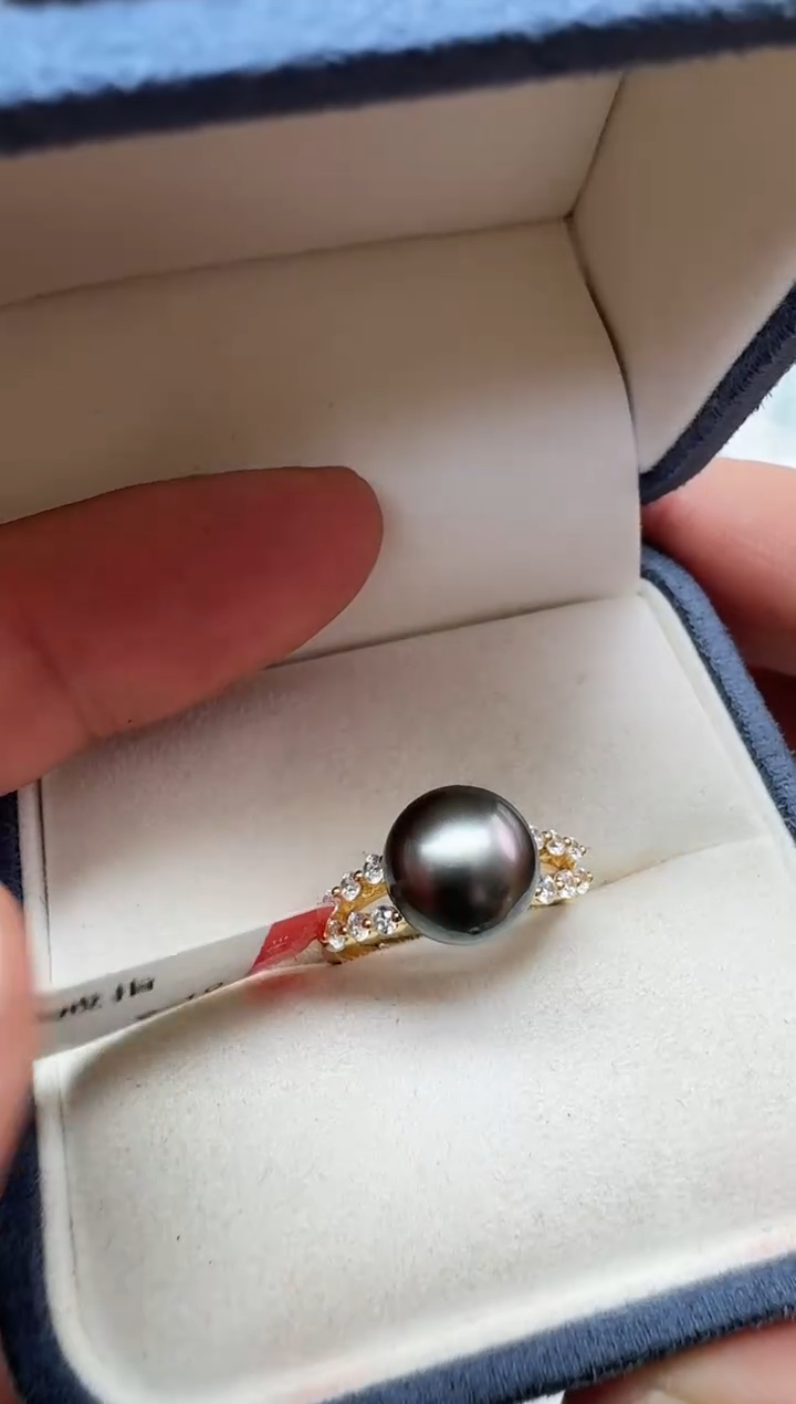 【闪购商品】海水珍珠AQ银S925镶嵌海水珍珠戒指@@V369