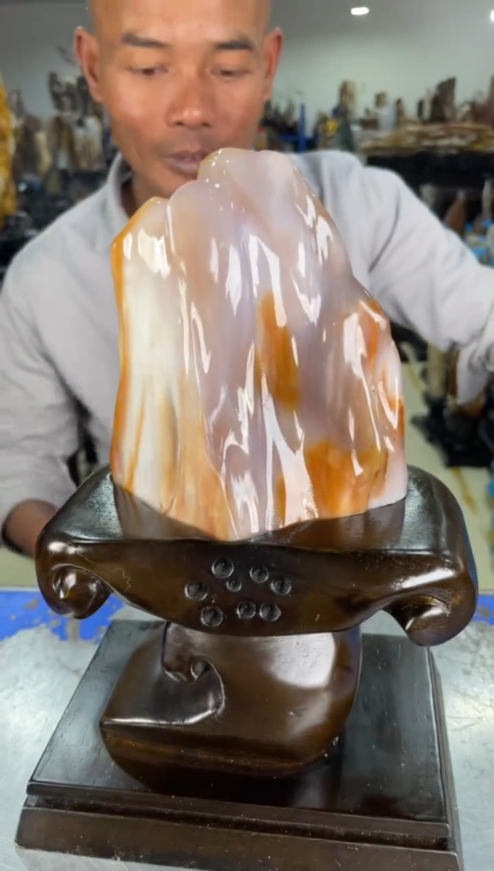 【闪购商品】硅化玉摆件未镶嵌14