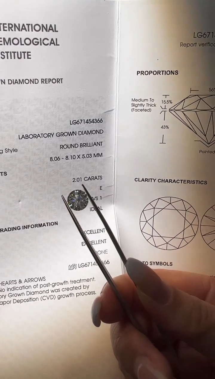 【闪购商品】实验室培育钻石裸石未镶嵌尾号4366 2.01ct