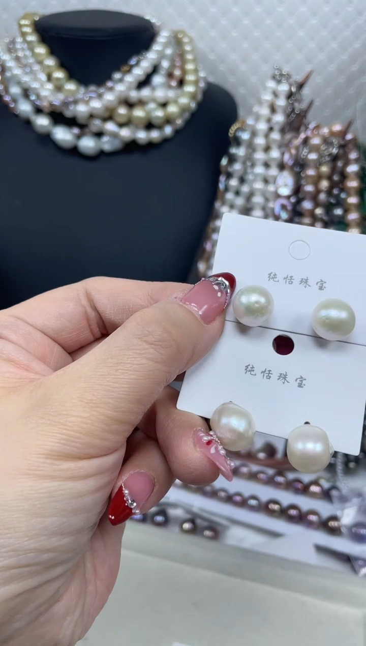 【闪购商品】淡水珍珠耳饰未镶嵌【纯恬珍珠】（多样性发货发一）