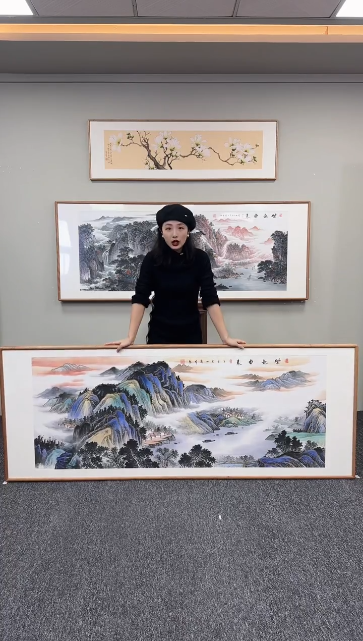 国画紫气东来210*80