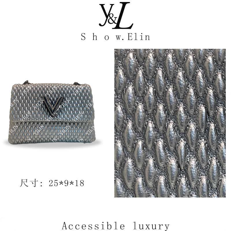 【依琳定制】女士潮流时尚经典气质手拎单肩包SKL-Z8269-银灰色