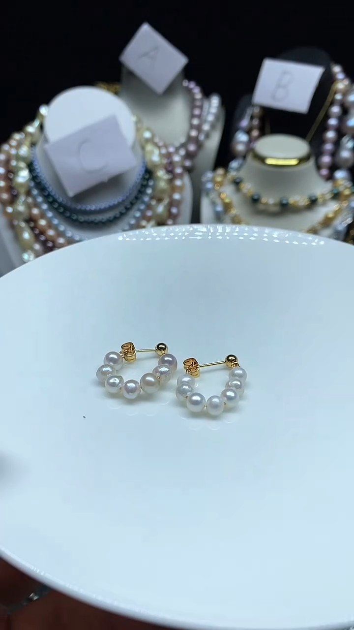 【闪购商品】淡水珍珠耳饰未镶嵌多人