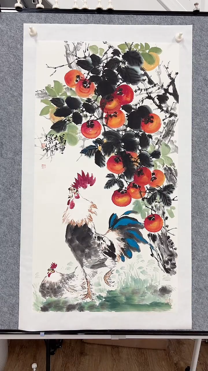 国画李文峰4.5平尺花鸟
