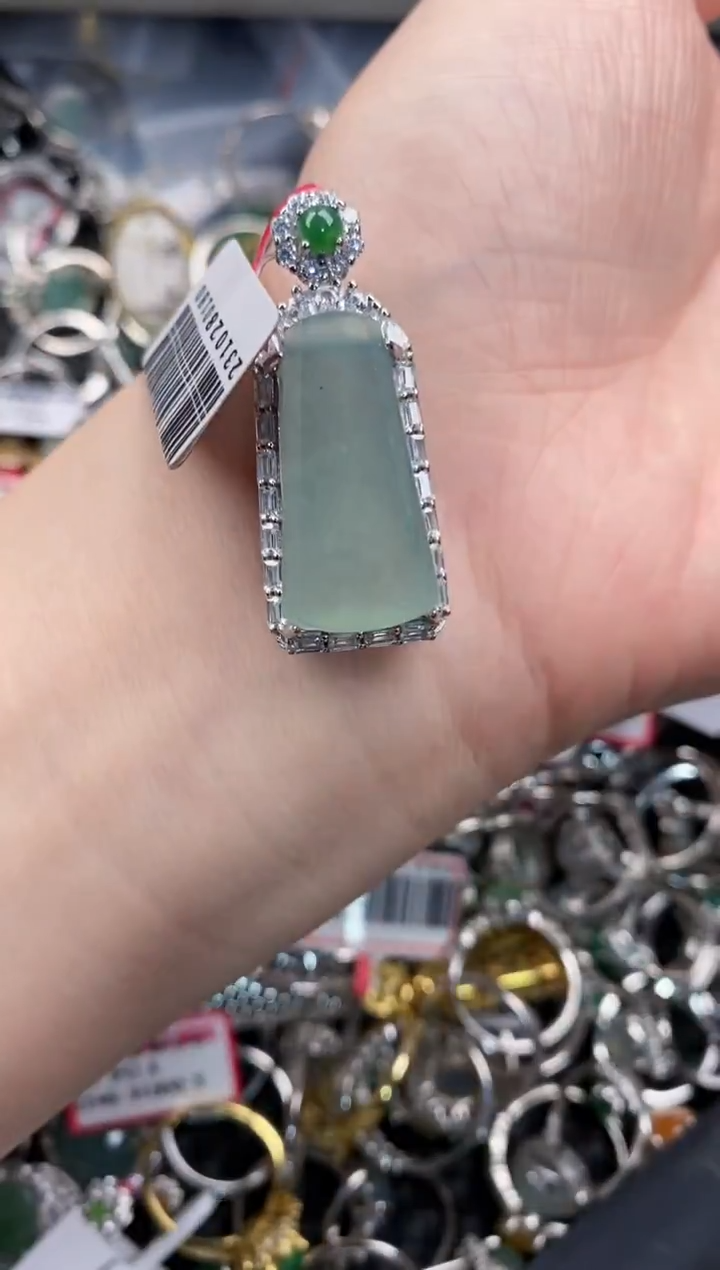 银S925镶嵌戒指翡翠12-12-12   5