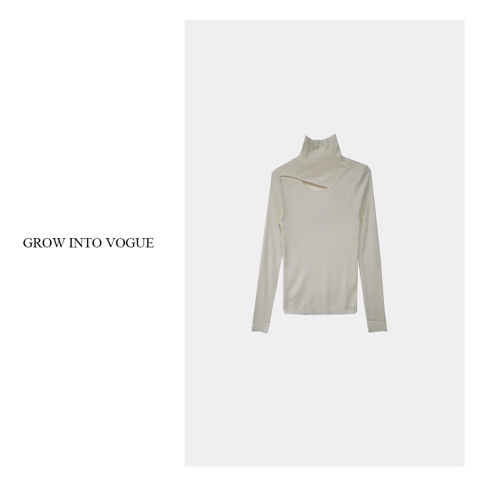 【尚雅专属】不对称镂空打底毛衣 2D821016