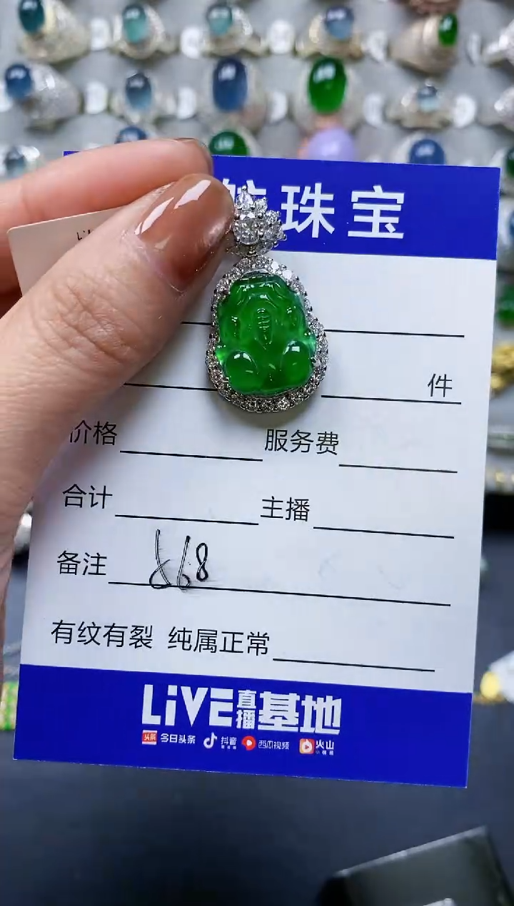 【闪购商品】翡翠颈饰银S925镶嵌0568