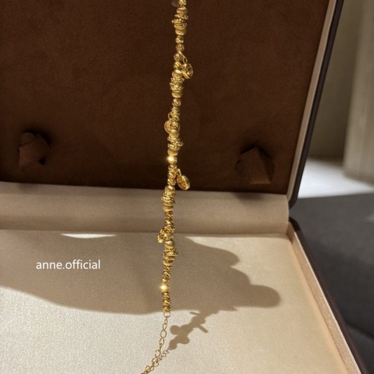 铜合金手链 平安喜乐刻面珠手串【S473】