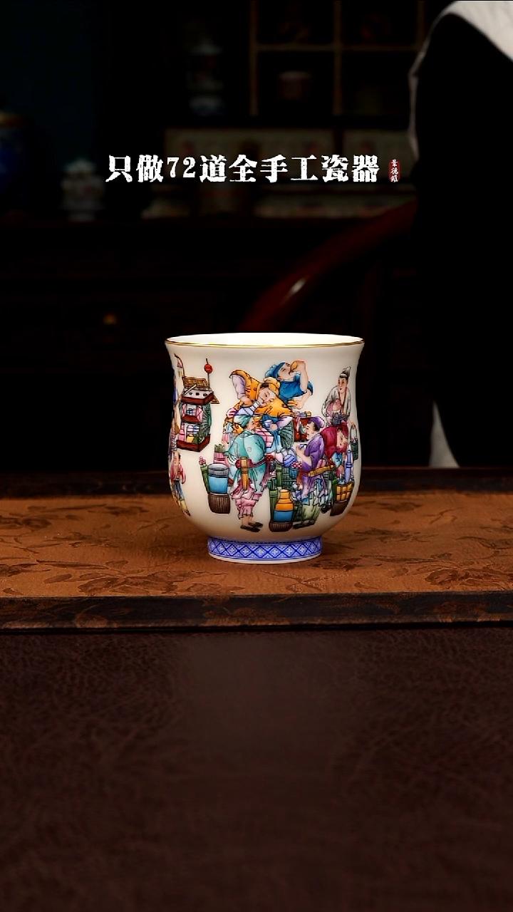 摆件陶似**年景德镇现代手工手绘陶瓷