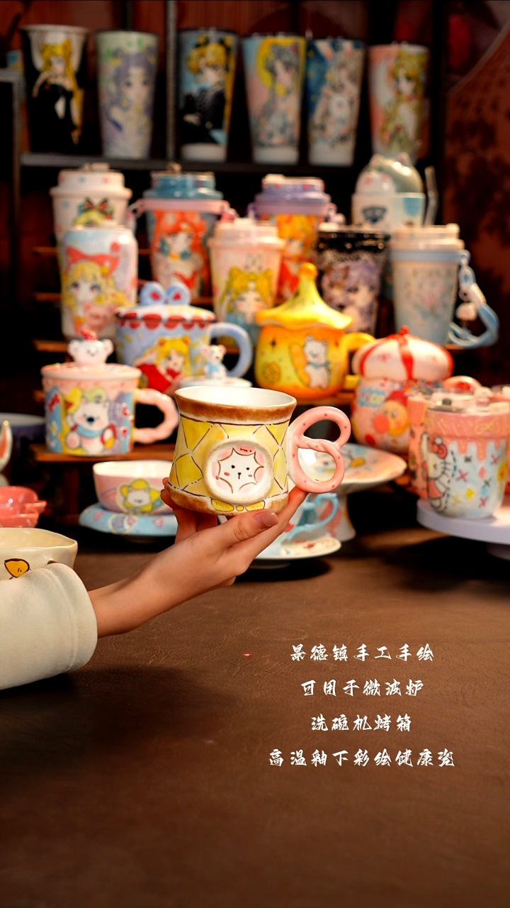 景德镇手工手绘杯杯