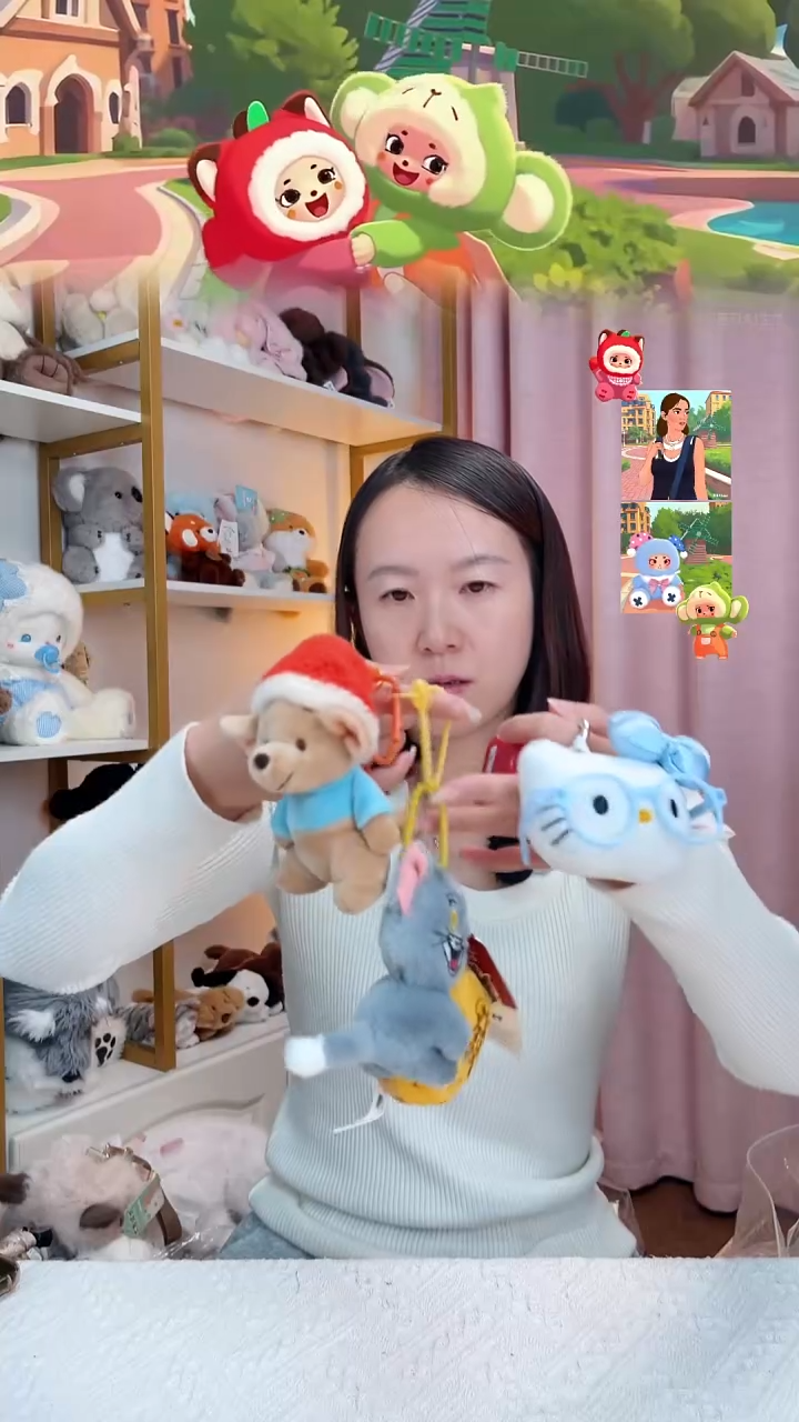 毛绒小豆+KT+发财