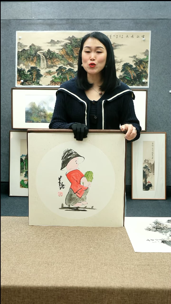 【闪购商品】国画52*52半路老师人物