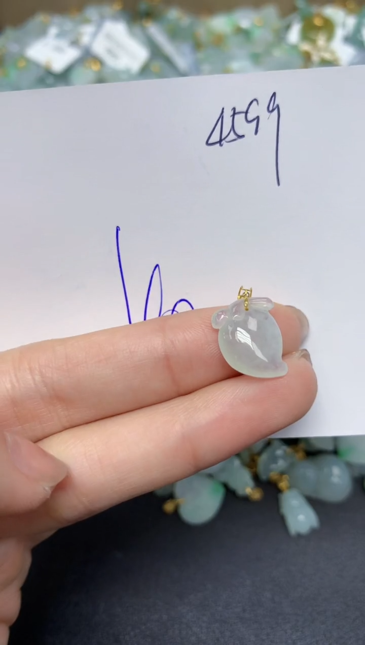 【闪购商品】翡翠颈饰18K金镶嵌天然翡翠A货