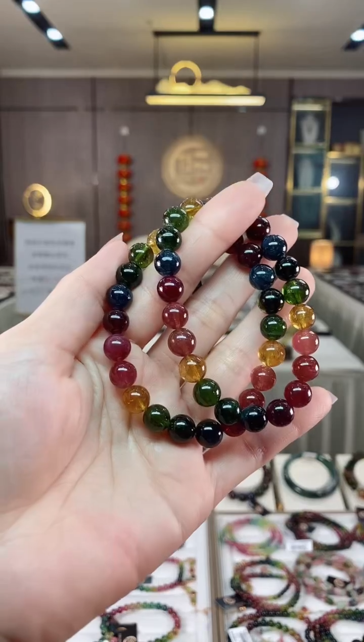 【闪购商品】碧玺单圈手串8.6mm+未镶嵌（多样性发一条）hon