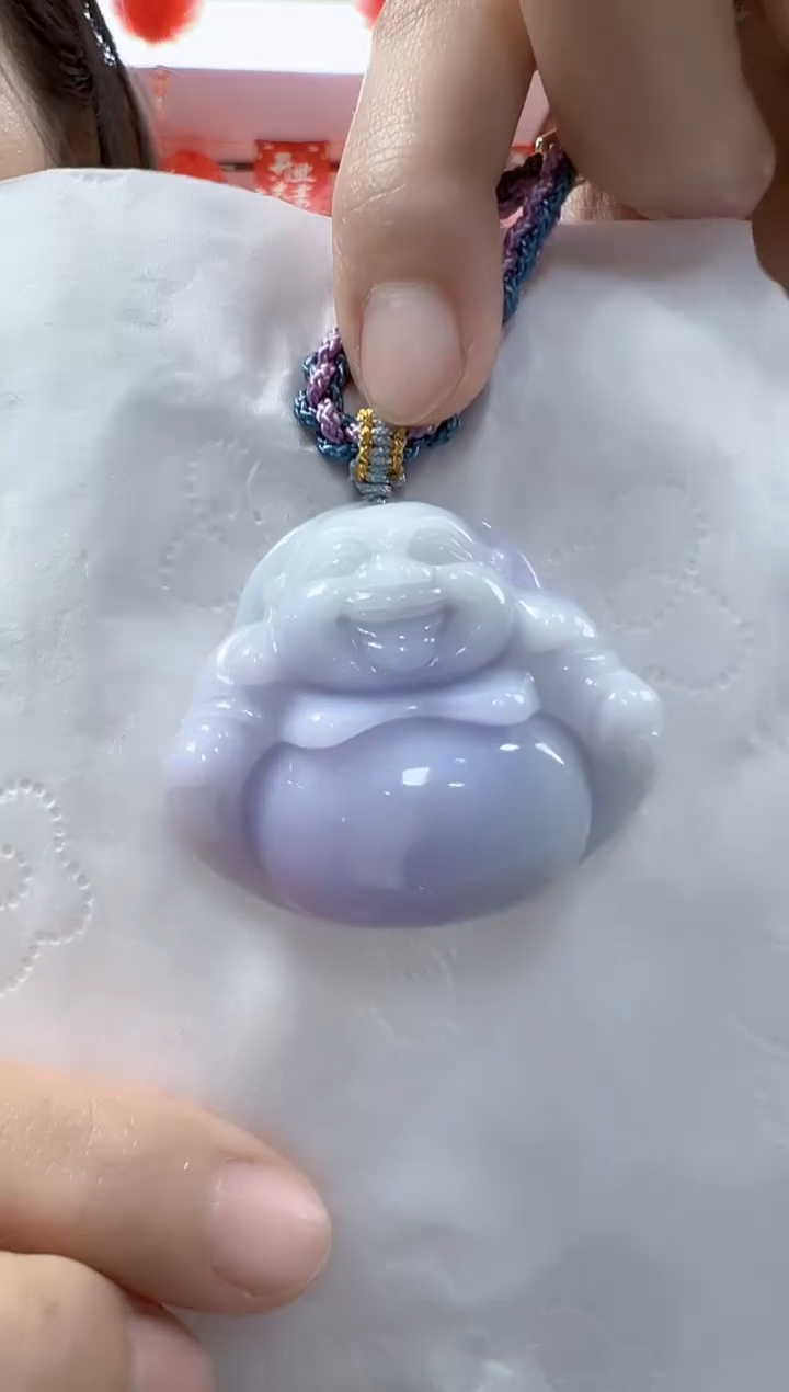 颈饰未镶嵌翡翠孤品佛公宽42高36厚12