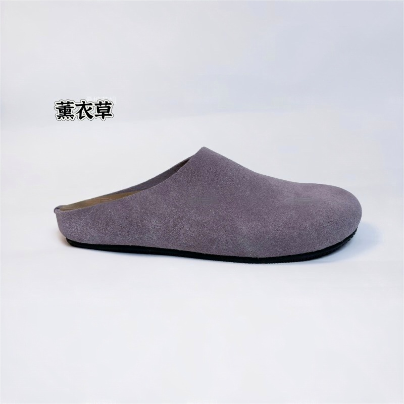 【木易】t.row穆勒鞋 极简风勃肯鞋全真皮一脚蹬懒人鞋平底包头拖鞋