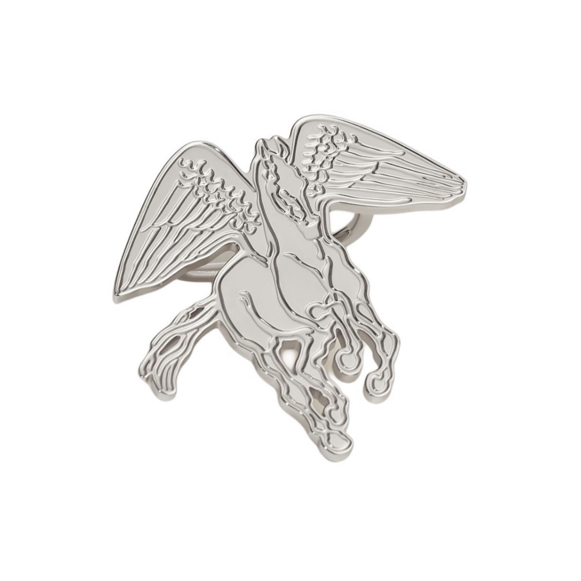 未使用 Hermes/爱马仕 【念念】爱马仕 飞马 金属丝巾扣 银色