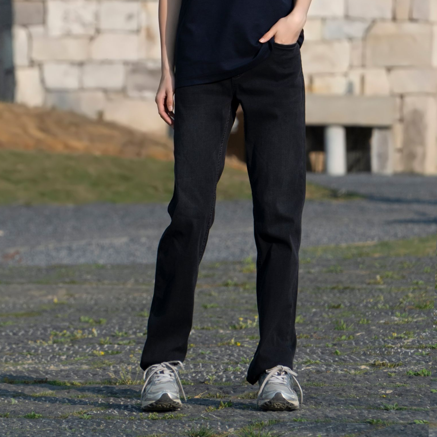 Lilanz/利郎夏季男士新款百搭弹力简约棉休闲牛仔裤