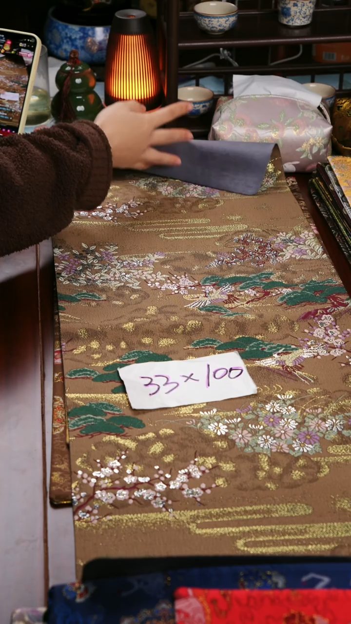 【西阵织世外桃源单面】中国风干泡织锦茶席33*100