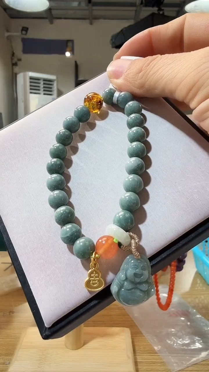 未镶嵌手链翡翠优0123 约8mm