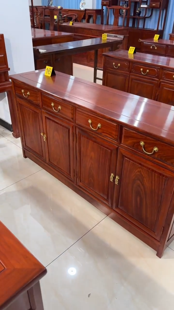 花梨木类柜类家具胜***：刺猬餐边柜158*40*80四门四抽