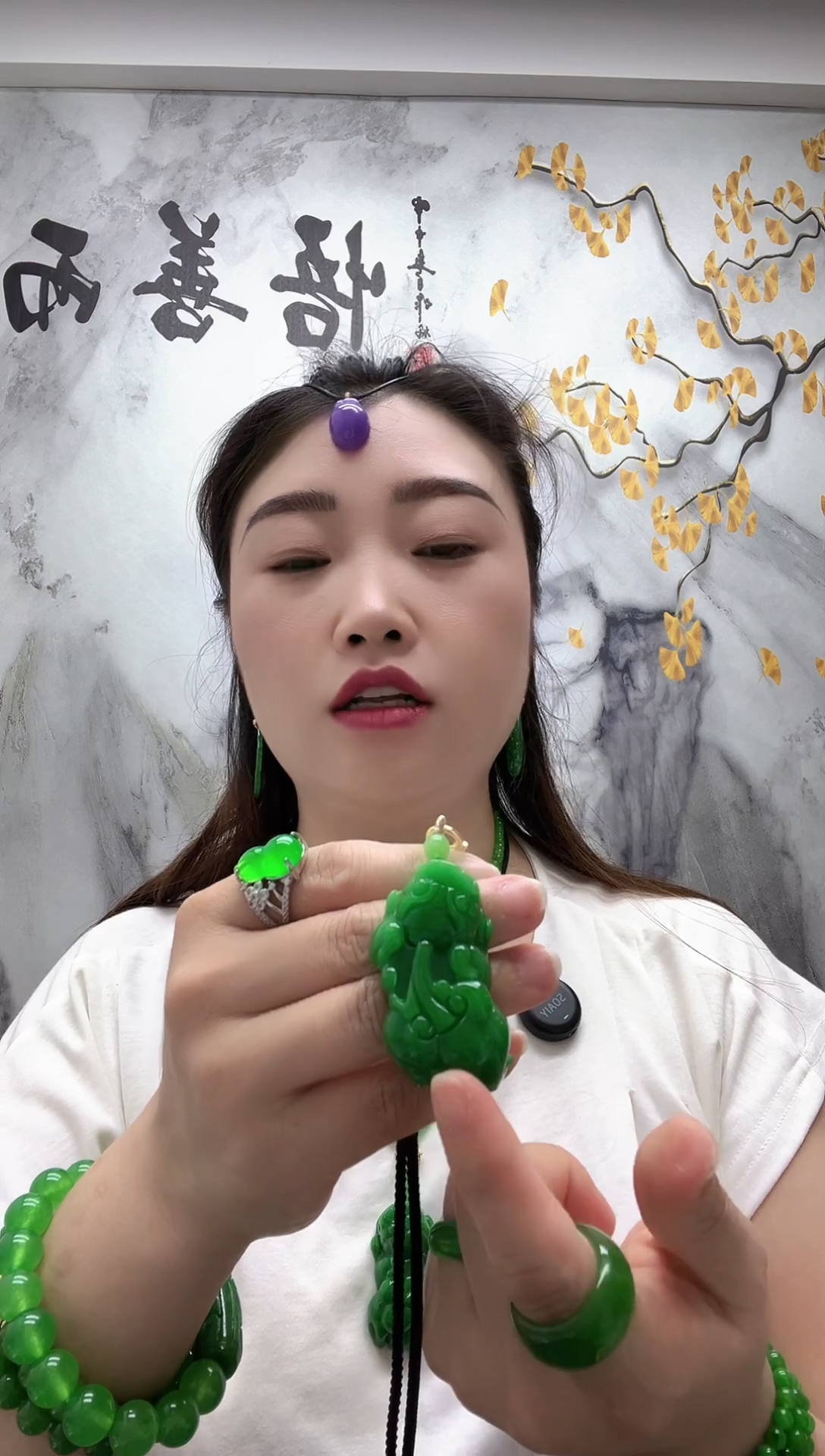 颈饰未镶嵌翡翠吊坠（赠链）翡翠媲恘