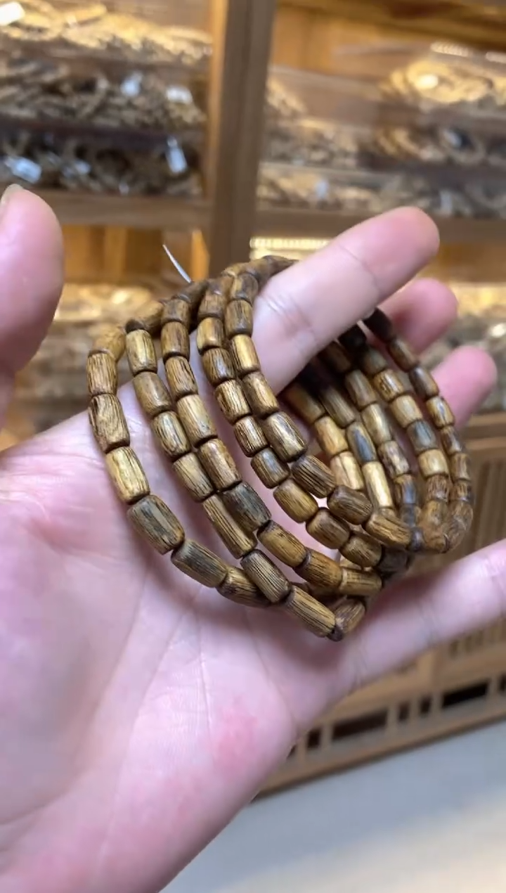 手串沉香海南红金猊随型单圈多样性发其一