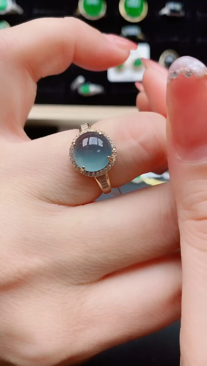 【闪购商品】翡翠戒指银S925镶嵌2121212