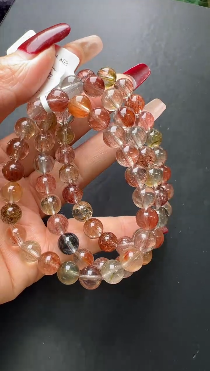 【闪购商品】水晶手串未镶嵌彩发晶手串8m+多样性发一M37981