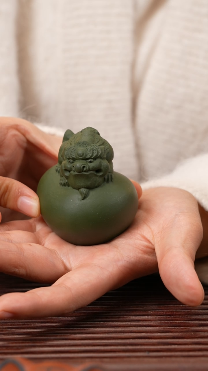 【闪购商品】紫砂茶宠绿泥 小貔貅