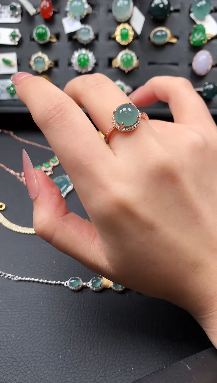 【闪购商品】翡翠戒指银S925镶嵌51241