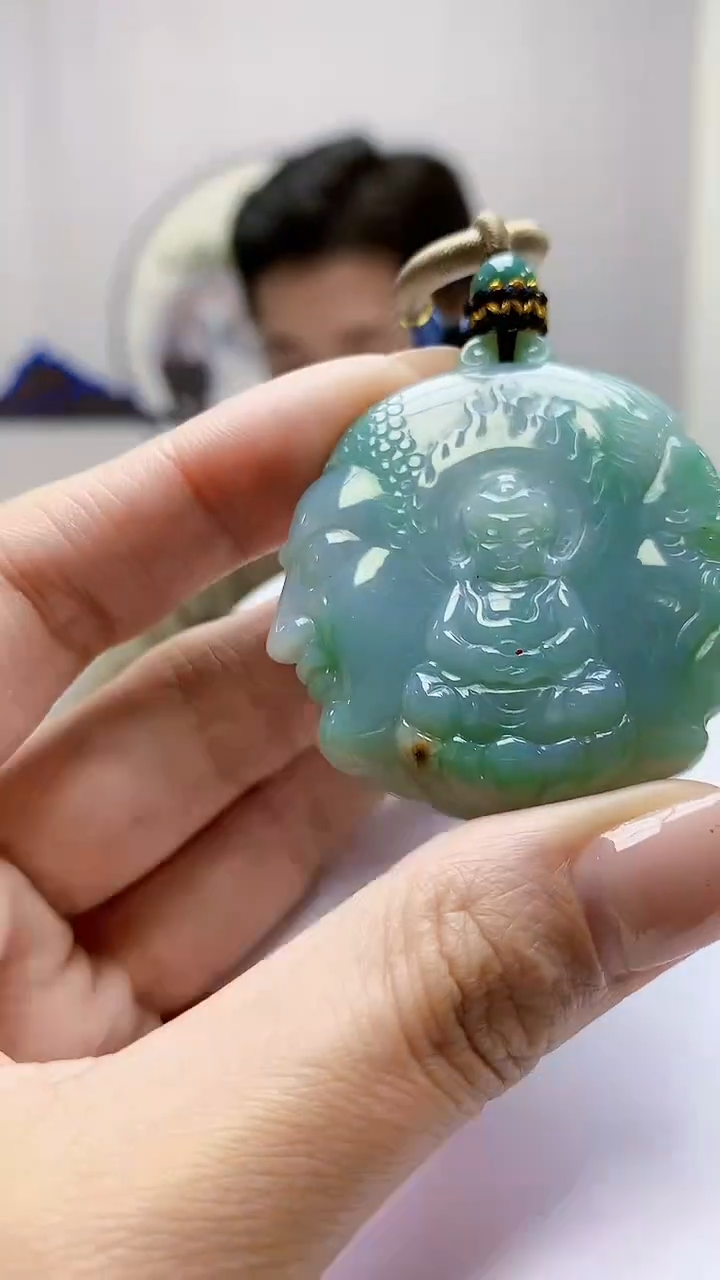 未镶嵌定制翡翠4917MM-毛货挂件47