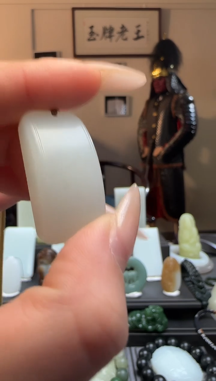 【闪购商品】和田玉白玉无事牌未镶嵌吊坠