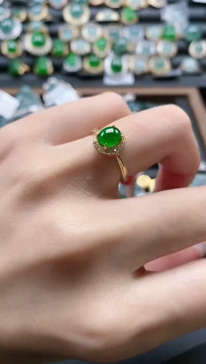 【闪购商品】翡翠戒指银S925镶嵌51151