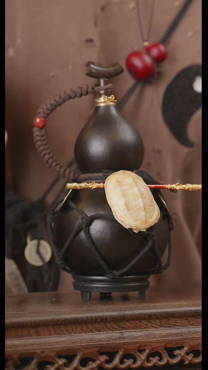 【闪购商品】286号精品天然大漆工艺防渗内胆酒葫芦~