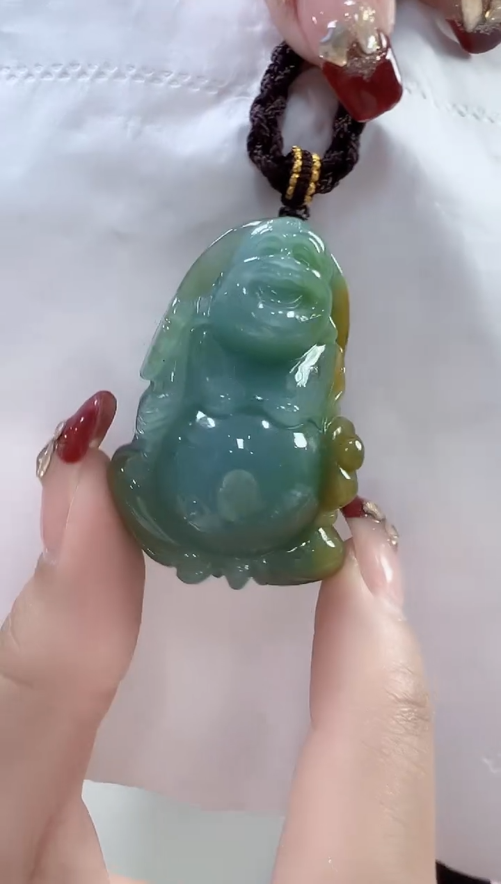 【闪购商品】翡翠颈饰未镶嵌孤品佛公宽