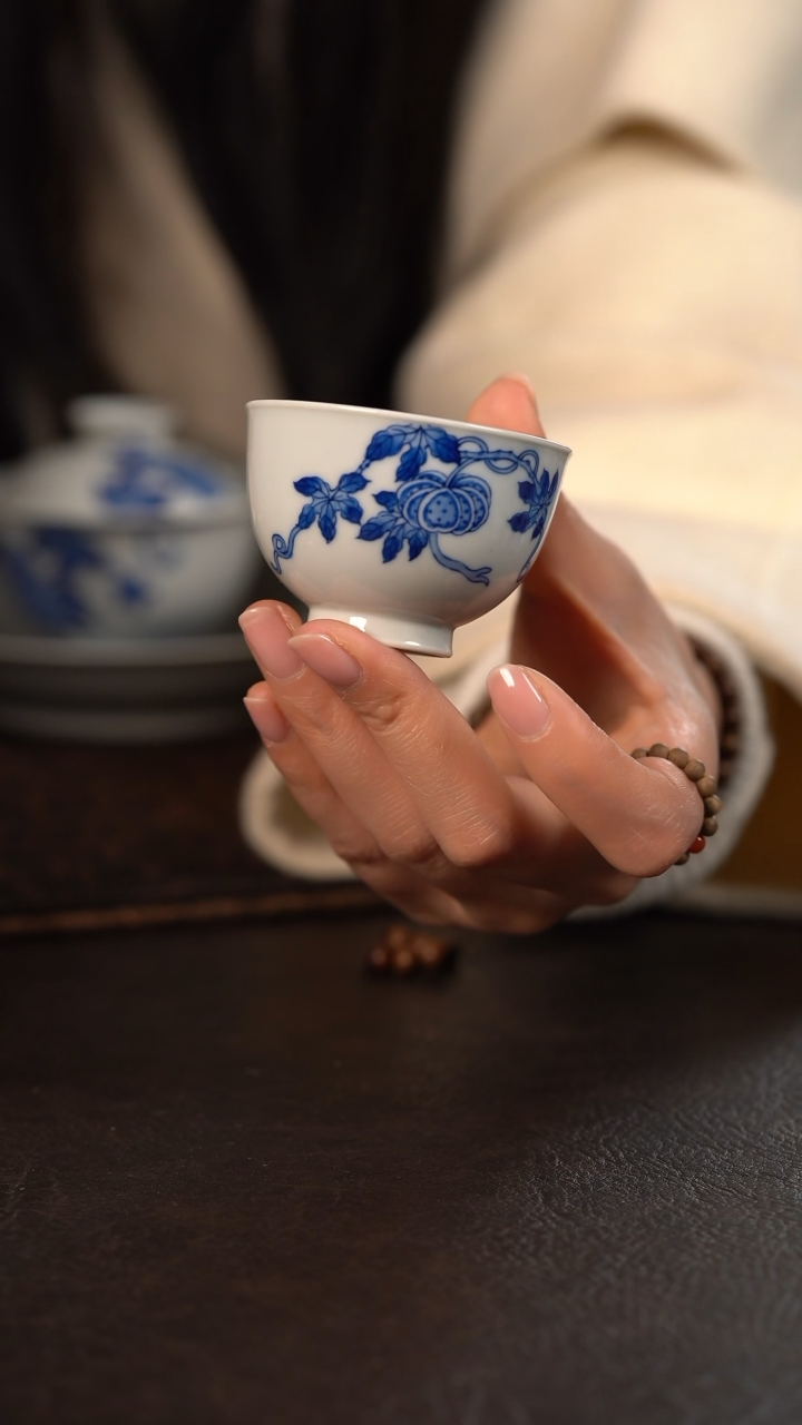 【闪购商品】杯HLX陶瓷折枝南瓜小鸡心杯