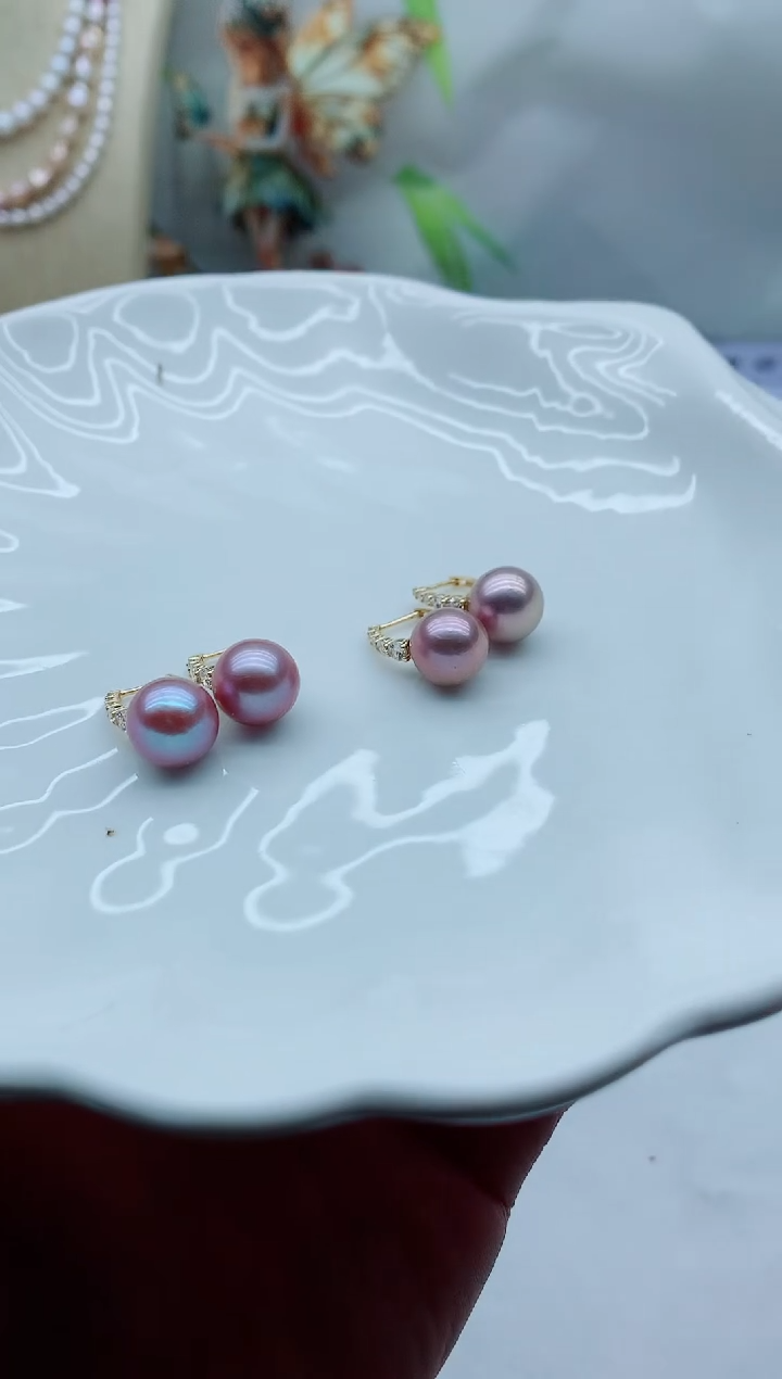 未镶嵌耳饰淡水珍珠多样性发其一【非无瑕】