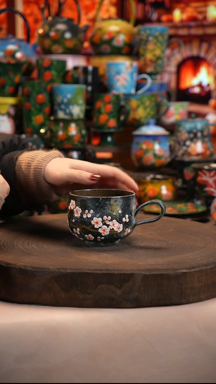 油画  釉下彩   杯子 